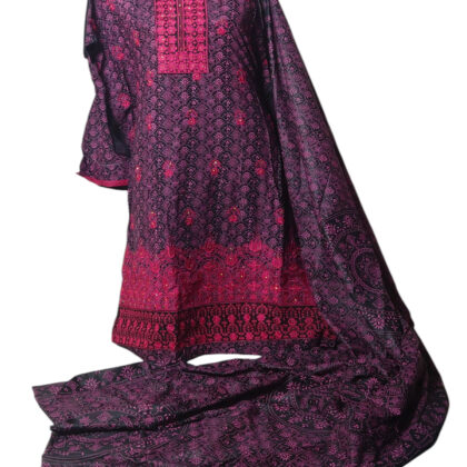 TP থ্রি পিস ১০০%সুতি কটন এমব্রয়ডারি