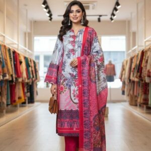 লাক্সারি জমজম সুতি কটন থ্রি পিস