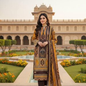 লাক্সারি জমজম সুতি কটন থ্রি পিস