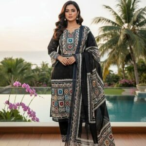 লাক্সারি জমজম সুতি কটন থ্রি পিস