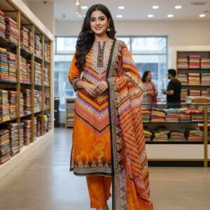 সুইচ কটন লোন লাক্সারি থ্রি পিস