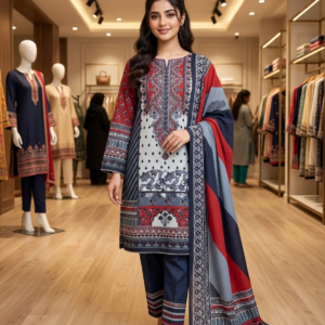 লাক্সারি জমজম সুতি কটন থ্রি পিস